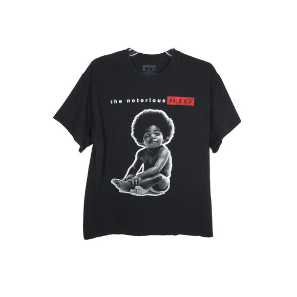 The Notorious BIG Other - The Notorious BIG Biggie Smalls Black Cotton Graphic Tee Size Large